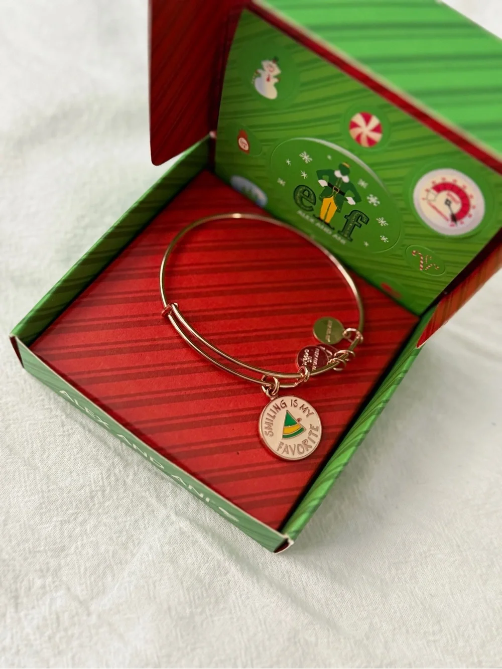 Alex and Ani Elf Christmas Gold Bangle